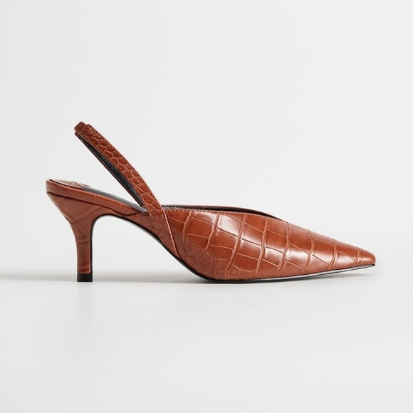 Violeta by mango Shoes - VIOLETA BY MANGO CROC EFFECT SLINGBACK - SIZE 9 1/2 (NEW)
